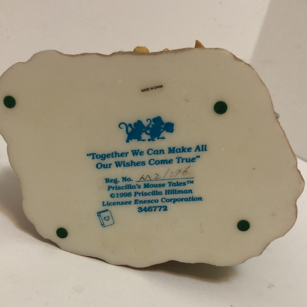 Vtg.Enesco Priscilla's Mouse Tales Together We Can Make All Our Wishes Come True - Picture 8 of 9